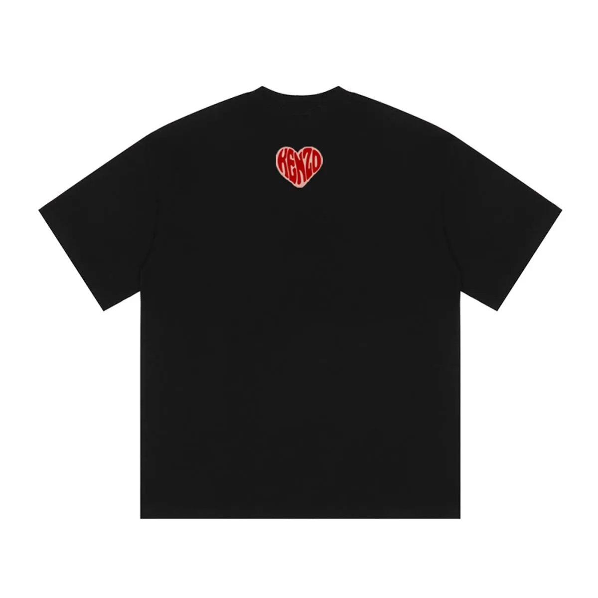 [Chinese Valentine's Day Series] KENZO 23 early autumn new men's love pattern letter casual T-shirt Color: Black Tibetan Blue White Size: M L